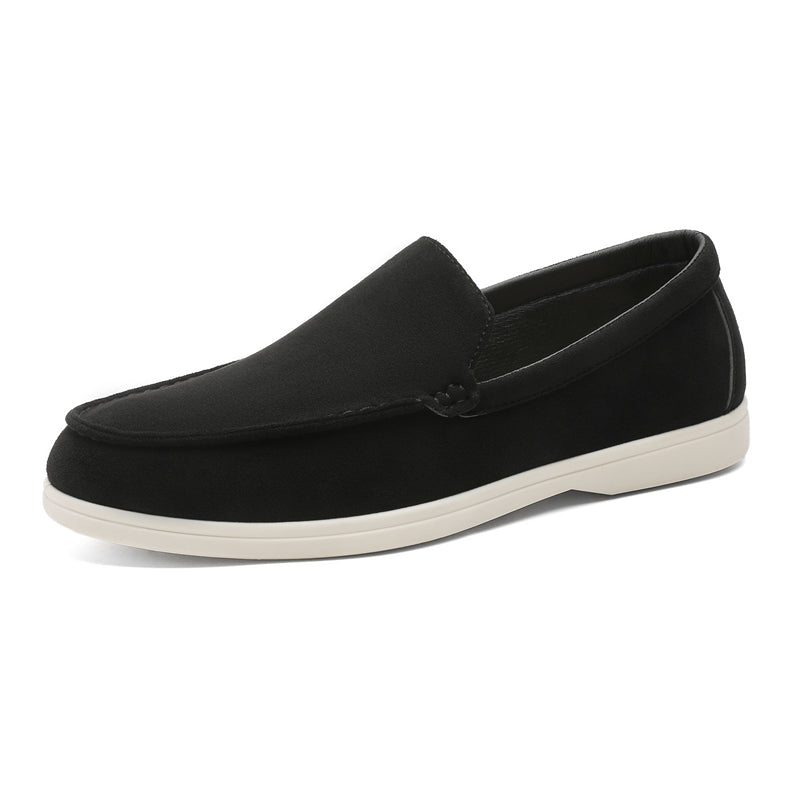 Men’s Suede Loafers Slip On Casual Shoes with Rubber Sole