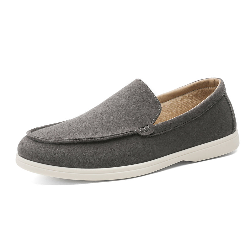 Men’s Suede Loafers Slip On Casual Shoes with Rubber Sole