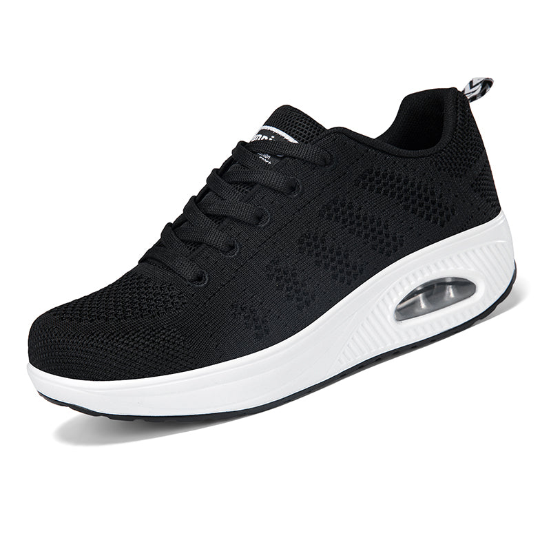 Women’s Knit Sneakers Air Cushion Casual Shoes Lightweight Walking Running Shoes