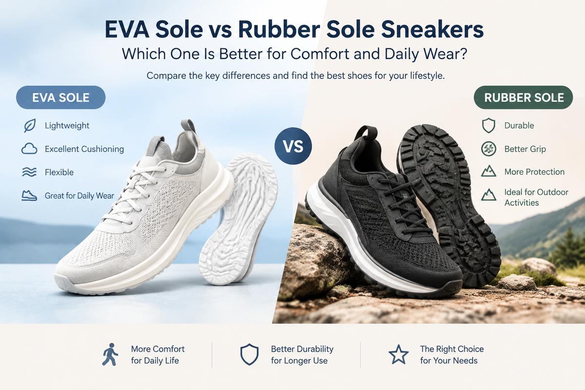 EVA Sole vs Rubber Sole Sneakers: Which Is Better?