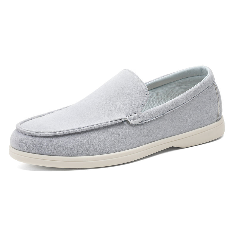 Men’s Suede Loafers Slip On Casual Shoes with Rubber Sole