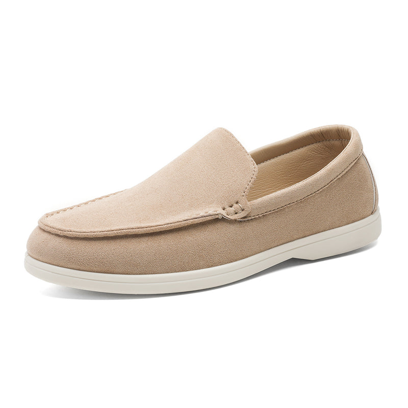 Men’s Suede Loafers Slip On Casual Shoes with Rubber Sole