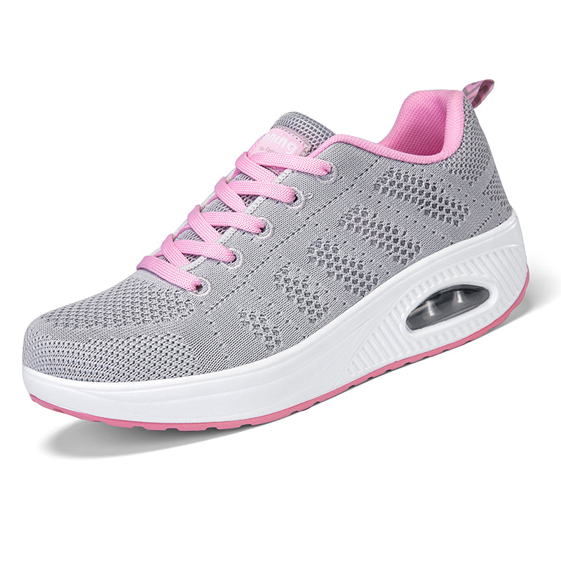 Women’s Knit Sneakers Air Cushion Casual Shoes Lightweight Walking Running Shoes