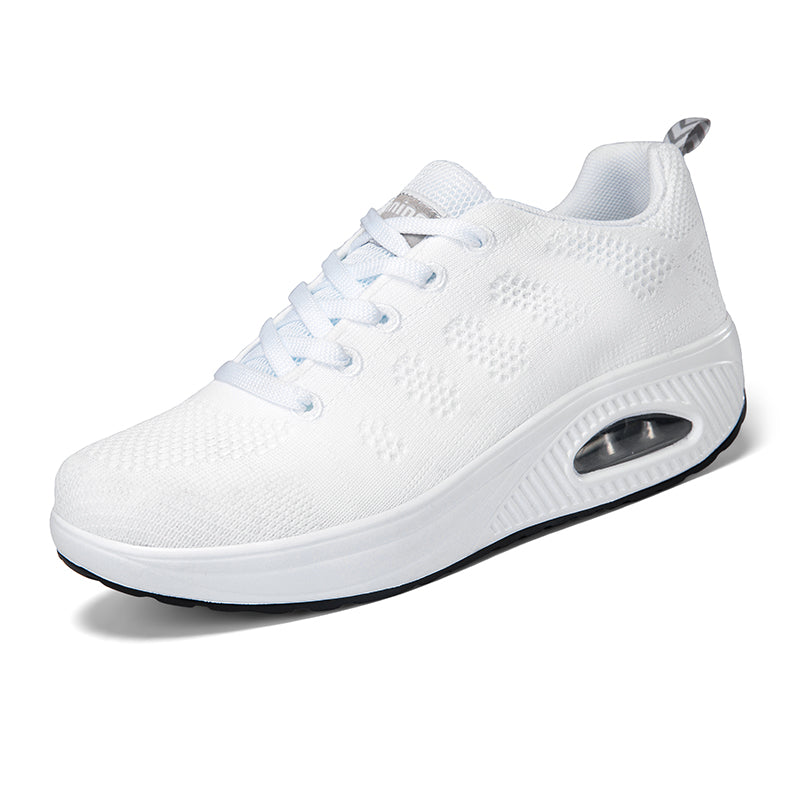 Women’s Knit Sneakers Air Cushion Casual Shoes Lightweight Walking Running Shoes