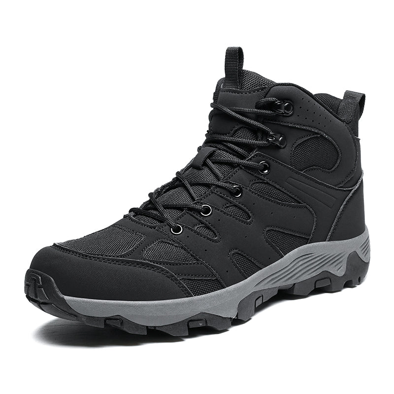 High Top Outdoor Sneakers Leather Mesh TPR Sole